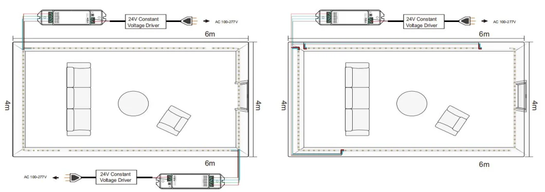 High Quality 24V RGB (W) Csp LED Strip Light with 840LEDs